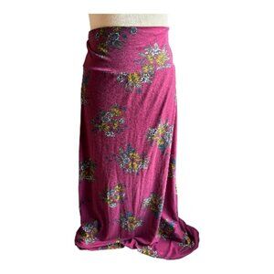 Agnes & Dora Floral Maxi Skirt - Small, Made in USA (2378)